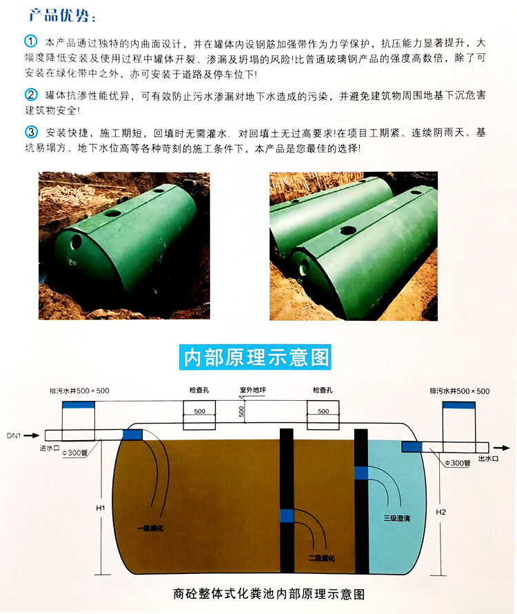 岐山玻璃钢化粪池